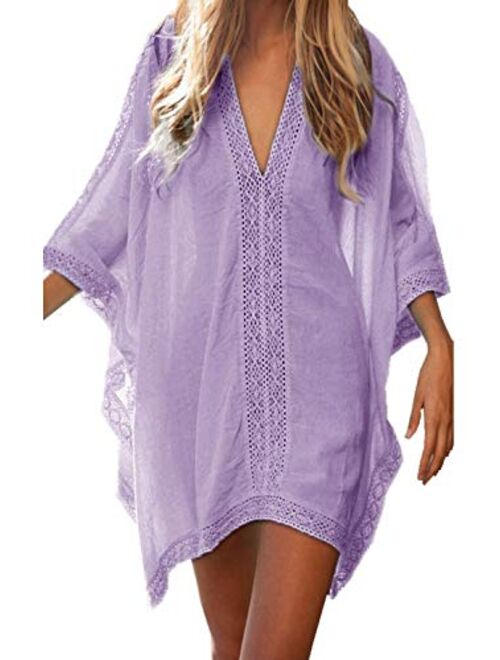 Walant Womens Solid Oversized Beach Cover Up Swimsuit Bathing Suit Beach Dress