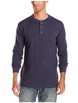 Men's Walden Long Sleeve Blended Thermal 3 Button Henley Shirt