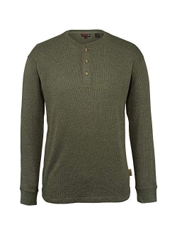 Men's Walden Long Sleeve Blended Thermal 3 Button Henley Shirt