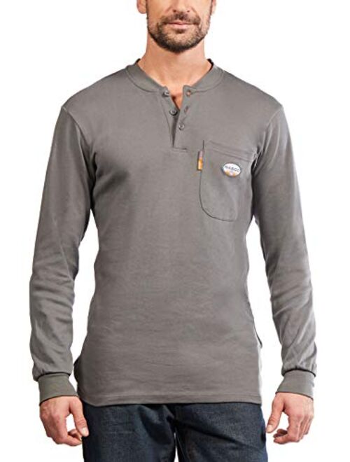 Rasco FR Men's Gray Henley T-Shirt