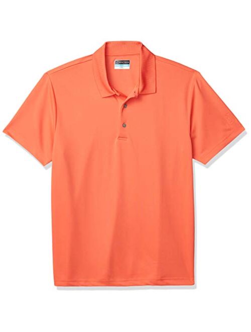 PGA TOUR Men's Airflux Short Sleeve Solid Polo-Shirts