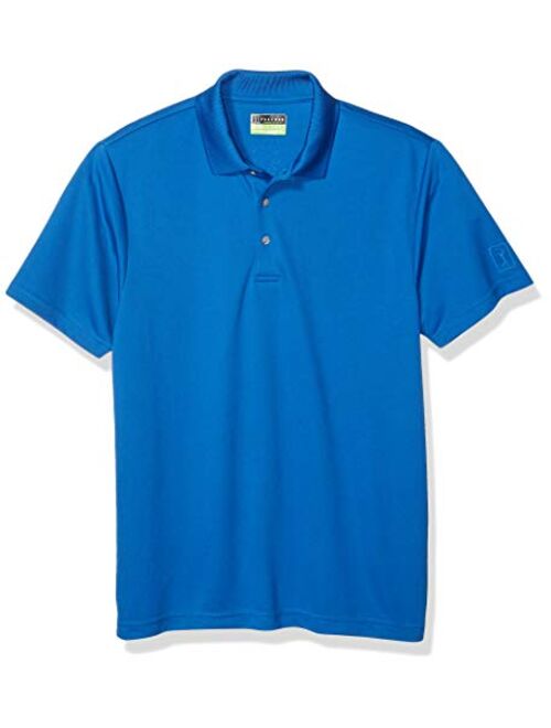 PGA TOUR Men's Airflux Short Sleeve Solid Polo-Shirts