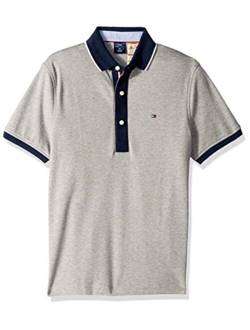 Tommy Hilfiger Men's Adaptive Polo Shirt with Magnetic Buttons Custom Fit