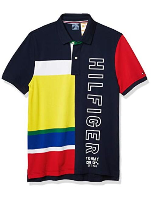 Tommy Hilfiger Men's Adaptive Polo Shirt with Magnetic Buttons Custom Fit