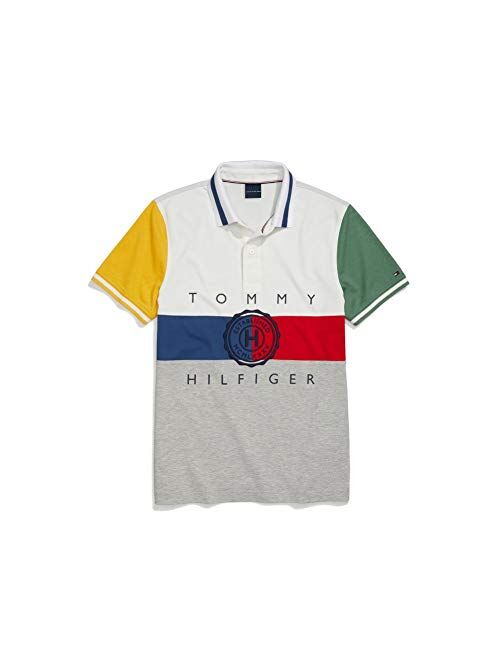 Tommy Hilfiger Men's Adaptive Polo Shirt with Magnetic Buttons Custom Fit