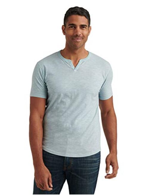 Lucky Brand Men's Venice Burnout Notch Neck Tee Shirt