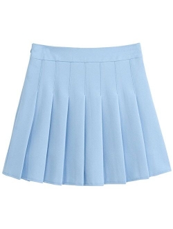 Women's Simple High Waist All Around Pleated A-Line Skirt