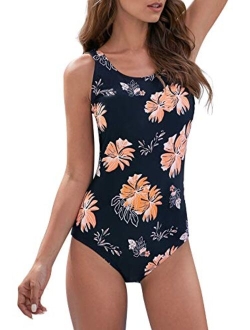 American Trends Women's One Piece Swimsuits for Women Athletic Training Swimsuits Swimwear Bathing Suits for Women