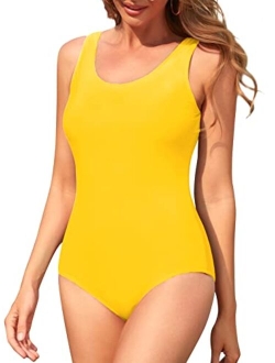 American Trends Women's One Piece Swimsuits for Women Athletic Training Swimsuits Swimwear Bathing Suits for Women