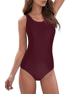 American Trends Women's One Piece Swimsuits for Women Athletic Training Swimsuits Swimwear Bathing Suits for Women