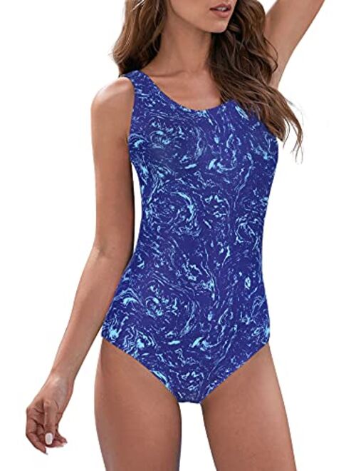 American Trends Women's One Piece Swimsuits for Women Athletic Training Swimsuits Swimwear Bathing Suits for Women