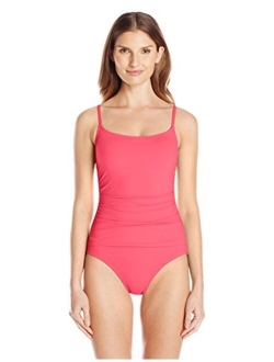 Women's Shirred Maillot Solid One-Piece Swimsuit