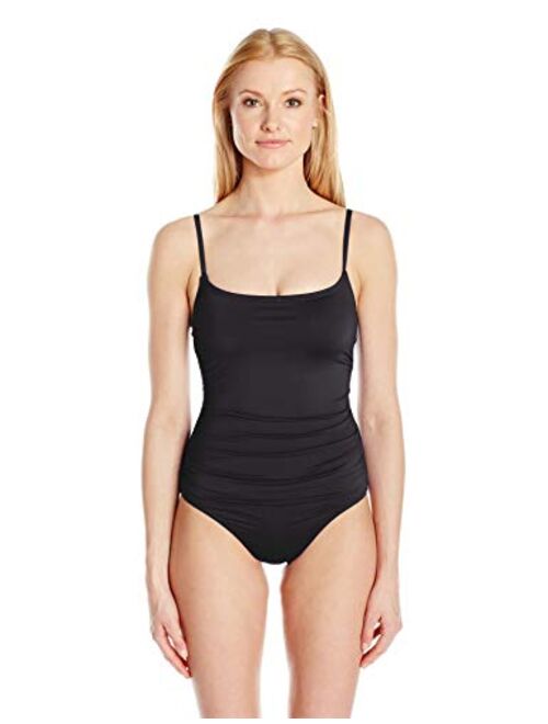 Anne Cole Women's Shirred Maillot Solid One-Piece Swimsuit