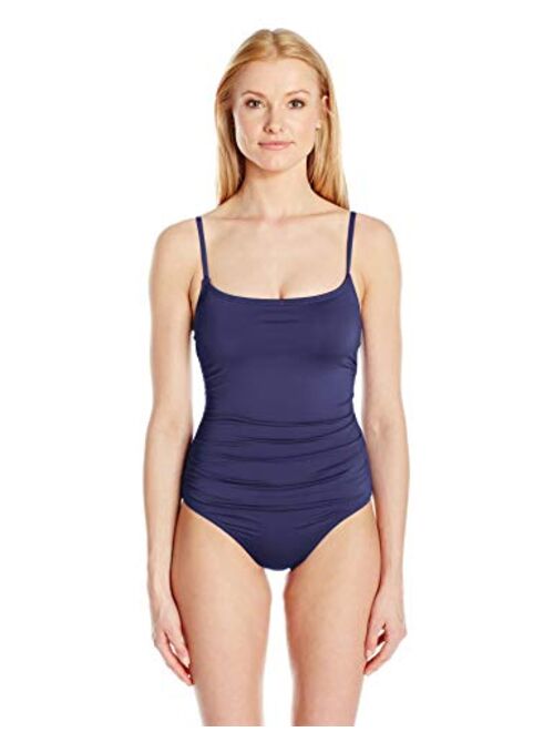 Anne Cole Women's Shirred Maillot Solid One-Piece Swimsuit