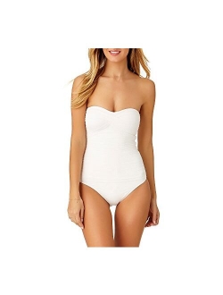 Women's Twist Front Shirred One Piece Swimsuit