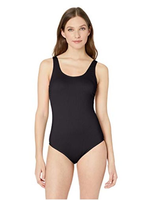 Catalina Ribbed One-Piece Swimsuit, Classic Bathing Suit, Women's Swimwear