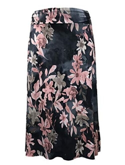 LEEBE Women's Plus Size Maxi Skirt (1X-5X)