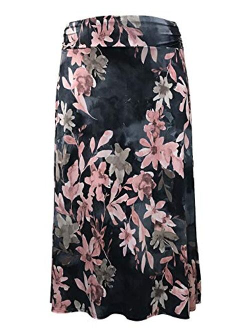 LEEBE Women's Plus Size Maxi Skirt (1X-5X)