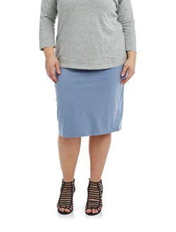 ESTEEZ Women's Pencil Skirt - Plus Size - Modest Stretchy Knee Length - Dallas