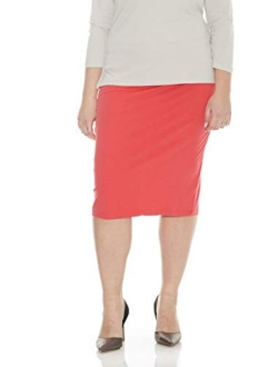 ESTEEZ Women's Pencil Skirt - Plus Size - Modest Stretchy Knee Length - Dallas