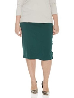 ESTEEZ Women's Pencil Skirt - Plus Size - Modest Stretchy Knee Length - Dallas