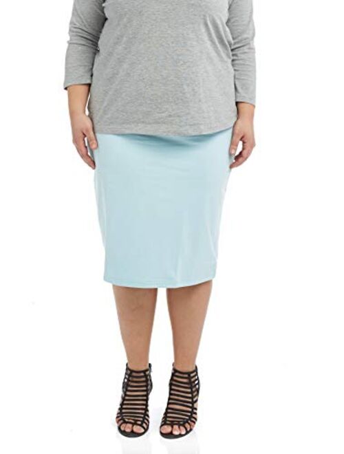 ESTEEZ Women's Pencil Skirt - Plus Size - Modest Stretchy Knee Length - Dallas