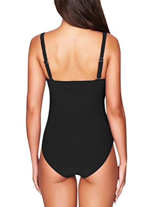 COCOLEGGINGS Womens Square Neck Cheeky High Cut One Piece Bathing Suit Swimsuit