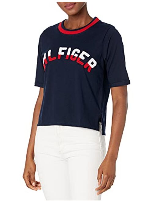 Tommy Hilfiger Women's Short Sleeve T-Shirt Pajama Top Pj