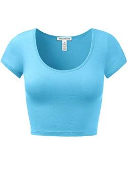 Zylioo Women's Modal Padded Long Sleeve Basic T-Shirts Built-in-Bra Crew  Neck Slim Fit Yoga Tops Plus Size Tees