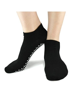 Sticky Barre Grips Slipper Socks - Elutong 1 OR 3 Pack Non Slip with grippers Yoga Pilates Ballet Skid for Women