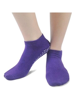 Sticky Barre Grips Slipper Socks - Elutong 1 OR 3 Pack Non Slip with grippers Yoga Pilates Ballet Skid for Women