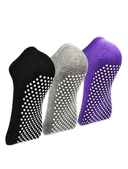 Sticky Barre Grips Slipper Socks - Elutong 1 OR 3 Pack Non Slip with grippers Yoga Pilates Ballet Skid for Women