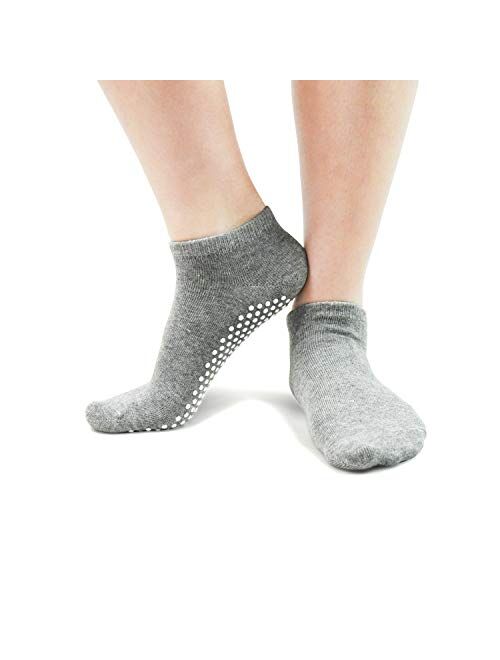 Sticky Barre Grips Slipper Socks - Elutong 1 OR 3 Pack Non Slip with grippers Yoga Pilates Ballet Skid for Women