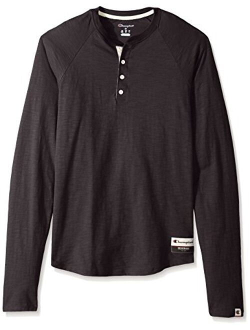 Champion Men's Authentic Originals Long Sleeve Henley