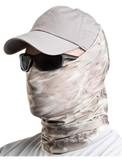 Aqua Design Fishing Hunting Masks Neck Gaiters for Men and Youth: UPF 50+ Sun Mask Protection: Camo Half Face Cover Balaclava Bandana