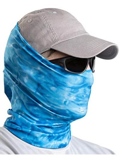 Aqua Design Fishing Hunting Masks Neck Gaiters for Men and Youth: UPF 50+ Sun Mask Protection: Camo Half Face Cover Balaclava Bandana