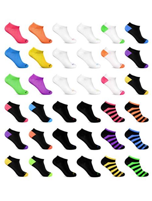 Broadway Apparel Womens Bulk 36 Pack Ultimate Athletic Sport Low Cut Casual Ankle Socks (Shoe Size 9-11)