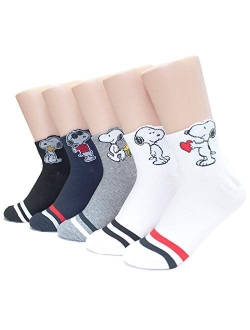 EVEI The Peanuts Snoopy Cartoon Movie Series Women's Original Socks