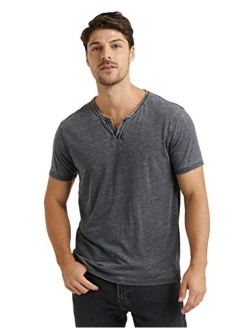 Men's Venice Burnout Notch Neck Tee Shirt