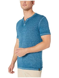 Men's Venice Burnout Notch Neck Tee Shirt