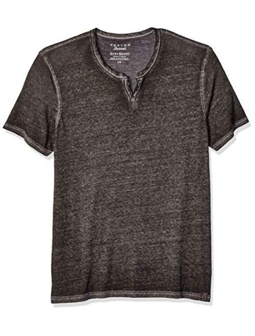 Lucky Brand Men's Venice Burnout Notch Neck Tee Shirt