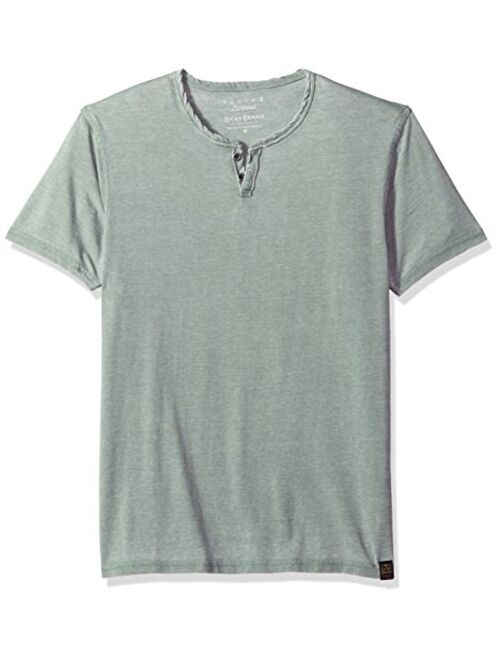 Lucky Brand Men's Venice Burnout Notch Neck Tee Shirt