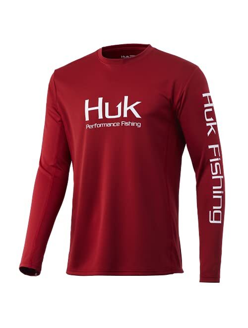 HUK Men's Icon X Long Sleeve Fishing Shirt with Sun Protection