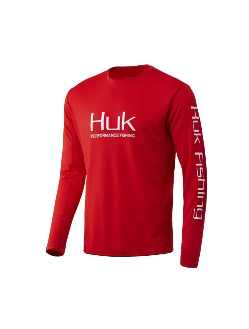 HUK Men's Icon X Long Sleeve Fishing Shirt with Sun Protection