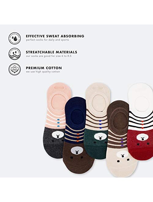 Cute Cotton Funny Design Novelty Spring Summer Heart Crew Ankle Socks for Women