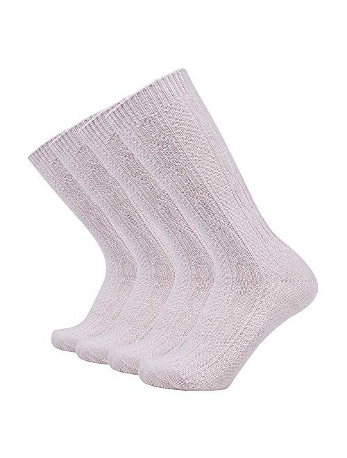 Enerwear 4 Pack Women's Wool Outdoor Hiking Trail Crew Sock