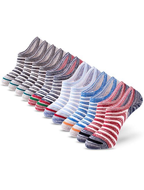 IDEGG Women's and Men's No Show Socks Low Cut Anti-Slid Athletic Casual Cotton Socks