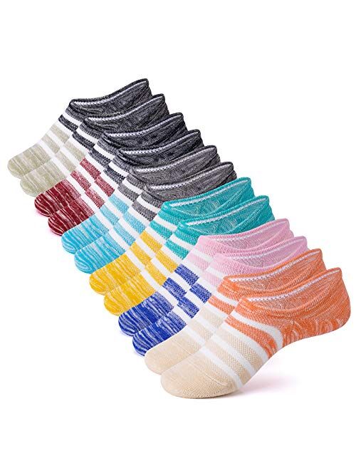 IDEGG Women's and Men's No Show Socks Low Cut Anti-Slid Athletic Casual Cotton Socks