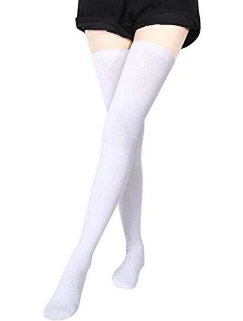 Extra Long Socks Thigh High Cotton Socks Extra Long Boot Stockings for Women