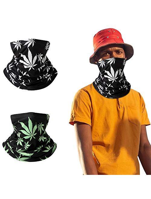 ZERDOCEAN 6Pack Printed Neck Gaiter Face Scarf Bandanas Motorcycle Balaclava Unisex Headwear Neckwarmer